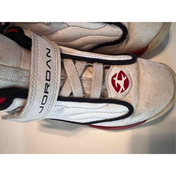 Jordan Toddler Size 10C Pro Strong Sneakers White Black Red Sporty Basketball - Picture 5 of 13